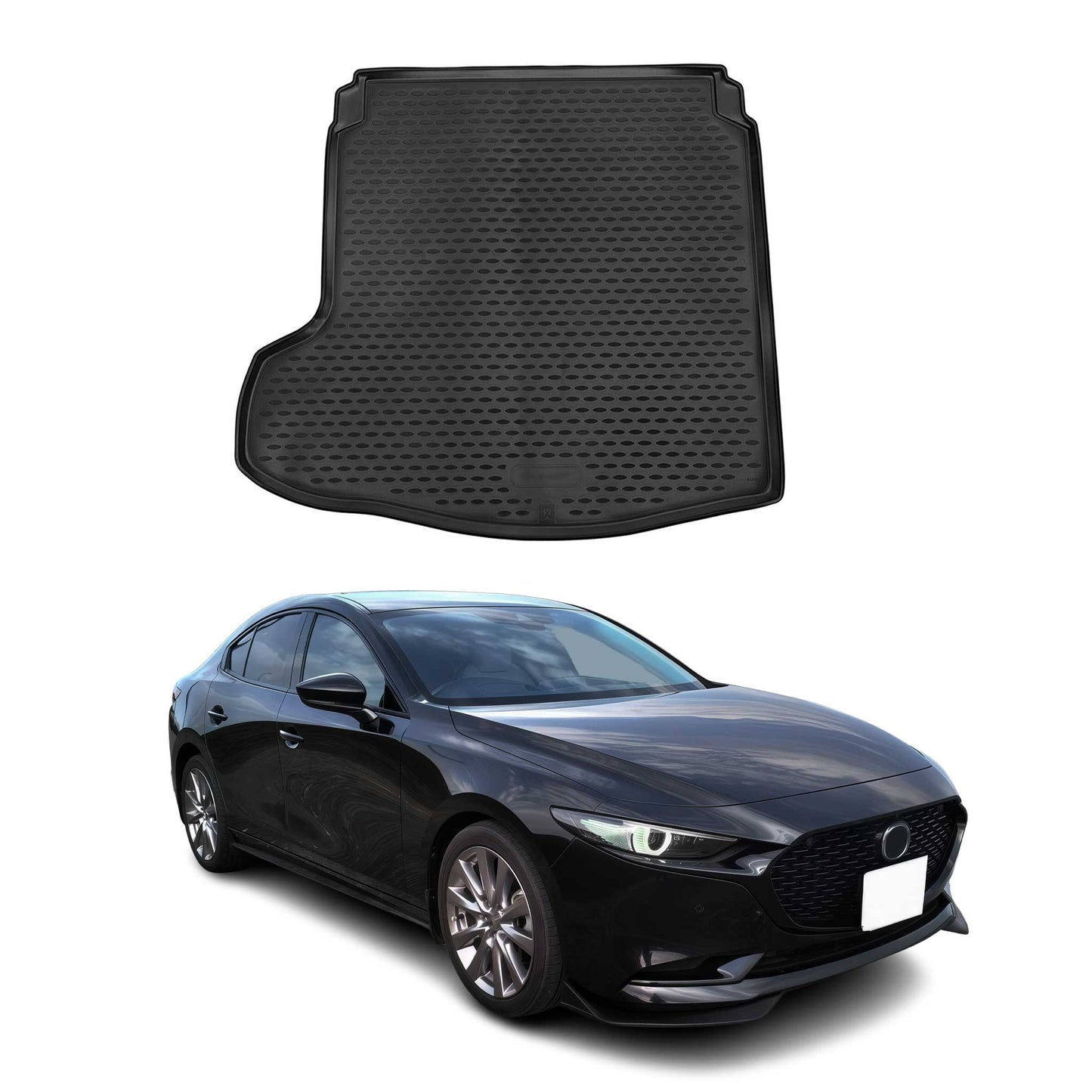 2019-2026 Mazda 3 Sedan Cargo Liner Trunk Mat All Weather Black