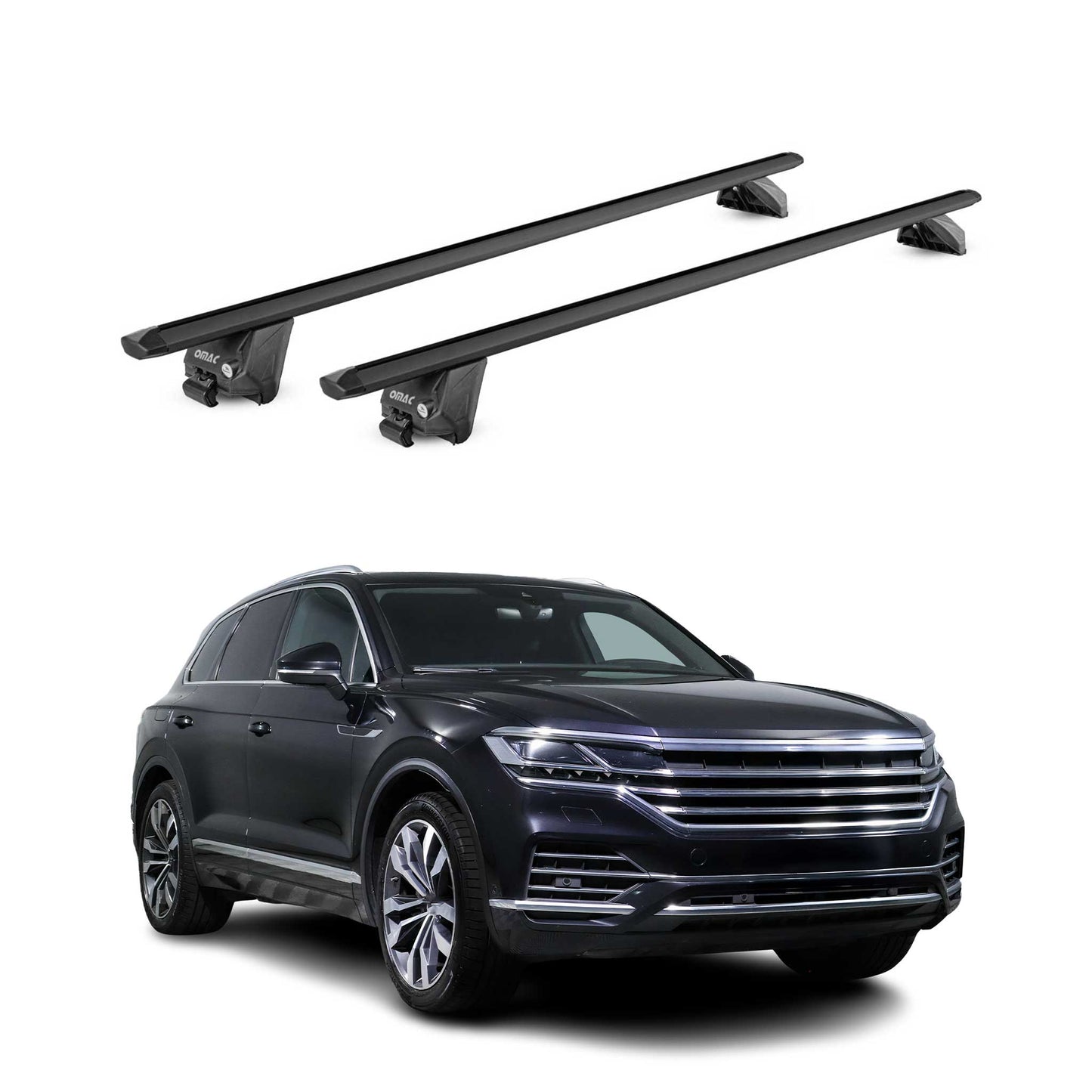 2018-2024 VW Touareg Pre-FL Roof Rack Cross Bars Black