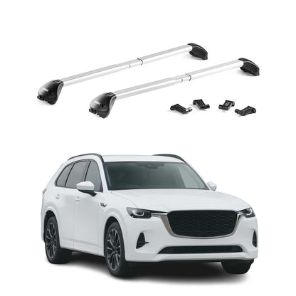 2025-2026 Mazda CX-70 Roof Rack Cross Bars Luggage Carrier Alu Silver 2x