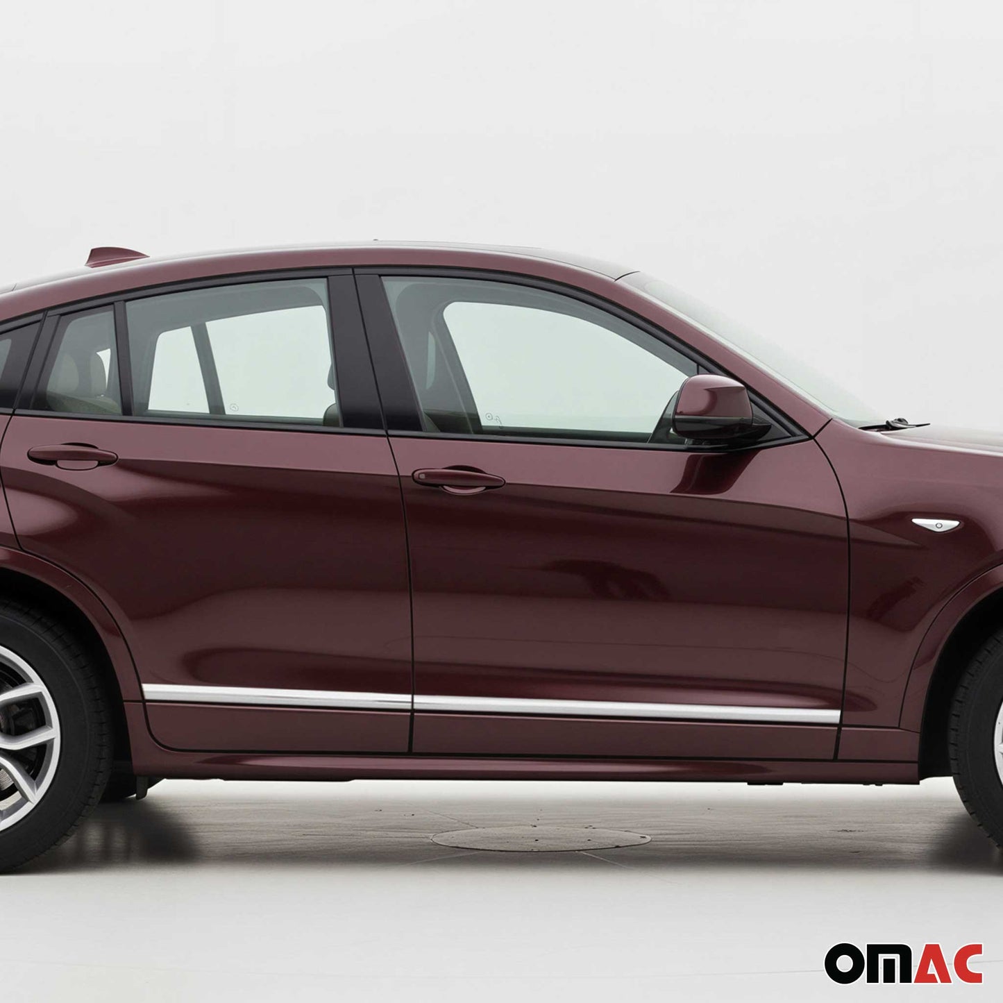 2015-2018 BMW X4 F26 Side Door Molding Trim Skirt Garnish Stainless Steel 4x