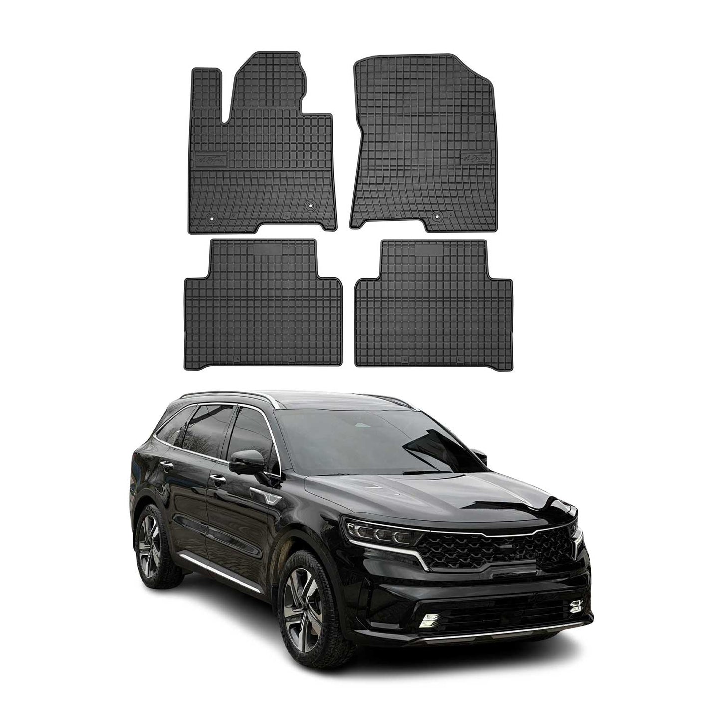 2021-2026 Kia Sorento Hybrid PHEV Floor Mats Liners Full Set All Weather Rubber