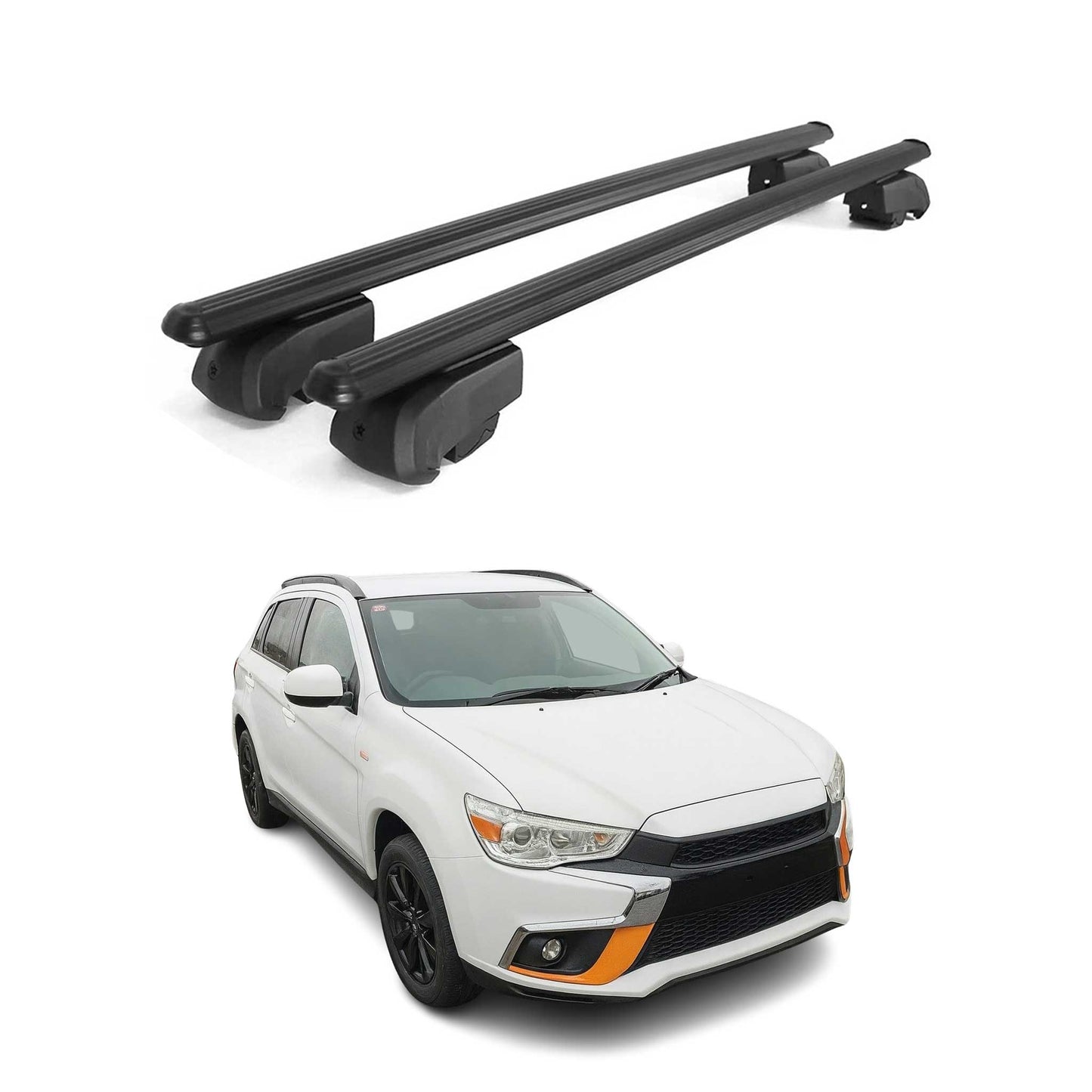2011-2021 Mitsubishi RVR Roof Rack Cross Bars Black