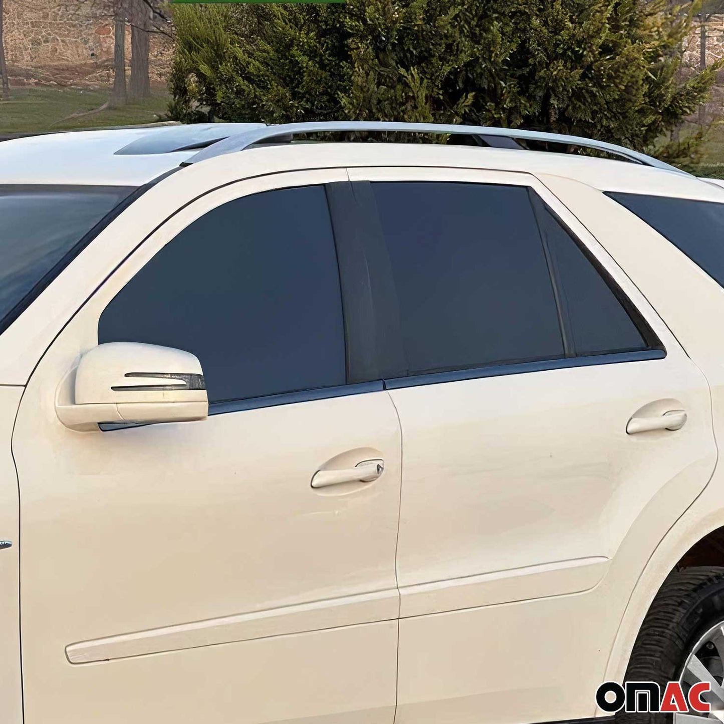2006-2011 Mercedes M Class W164 Window Molding Trim Streamer Stainless Steel Dark 4x