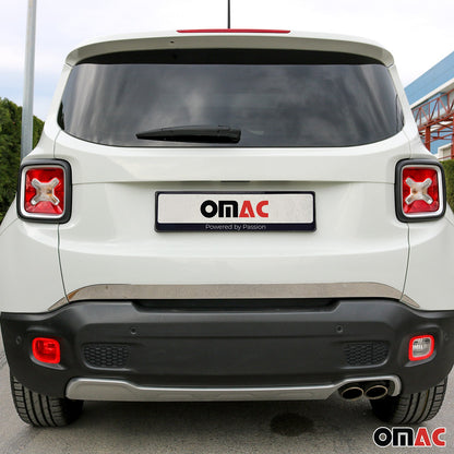 2019-2024 Jeep Renegade Rear Trunk Lid Molding Trim Steel Silver 3 Pcs