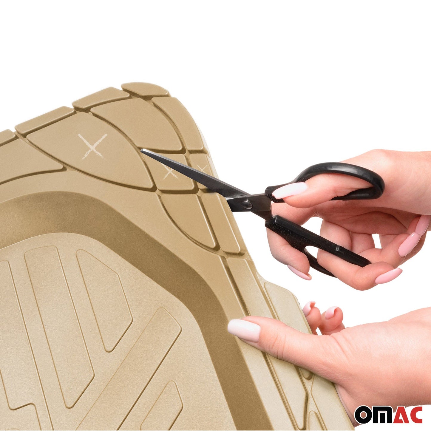 OMAC Floor Mats and Cargo Liners Universal for Cars SUV Beige