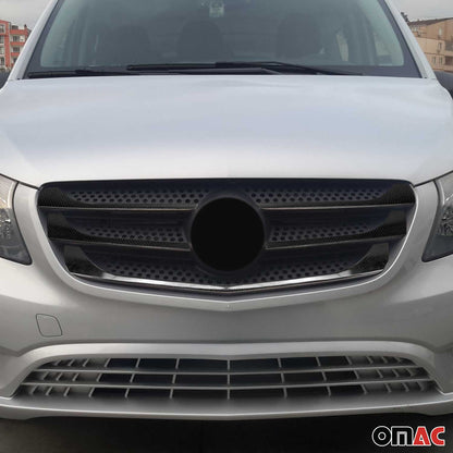 2016-2020 Mercedes Metris Front Bumper Grill Trim Molding Carbon Fiber 5x