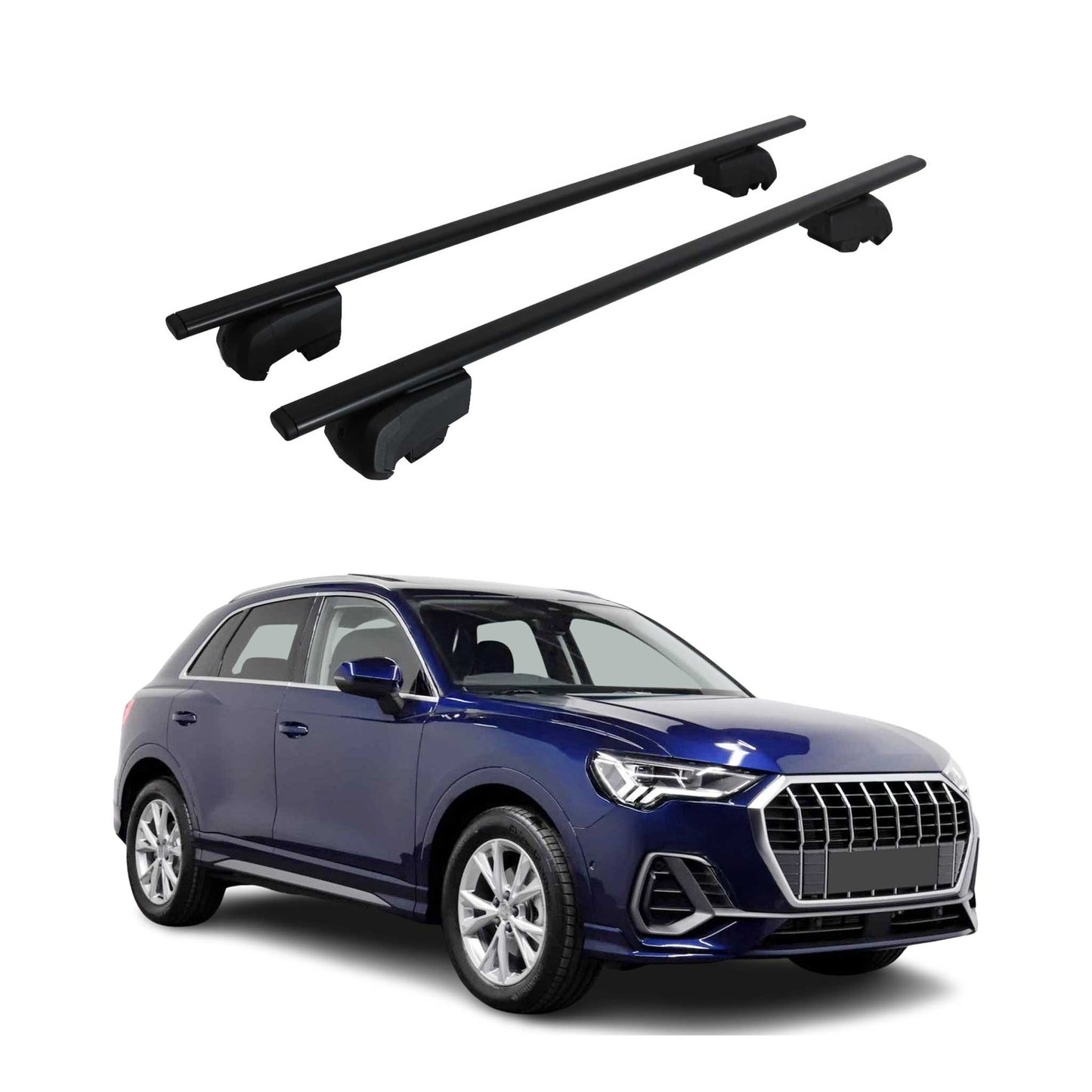 2019-2025 Audi Q3 2.gen Roof Rack Cross Bars Black
