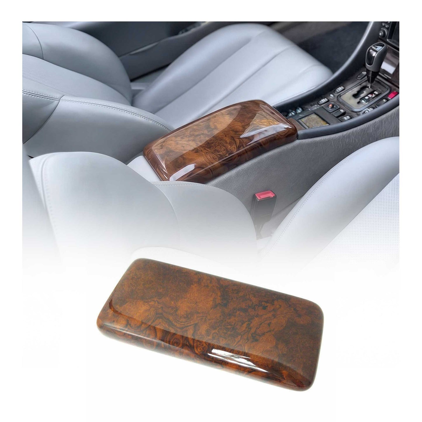 1997-2002 Mercedes CLK Class C208 Armrest Box Lid Cover Wood Walnut