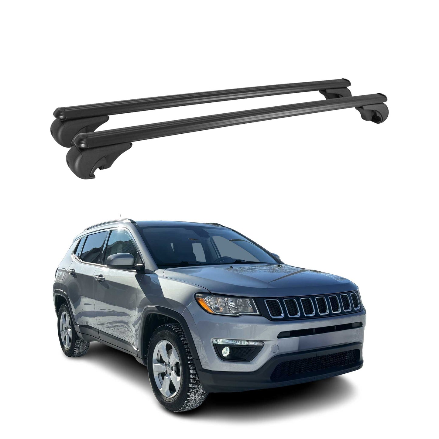 2017-2026 Jeep Compass Roof Rack Cross Bars Black