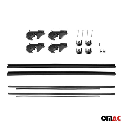 2022-2024 Ford Ranger II Trunk Bed Carrier Roof Racks Alu Black 2 Pcs