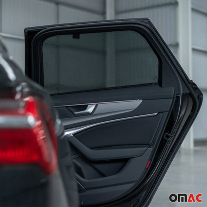 2013-2019 Volvo V40 Side Rear Window Curtain Mesh Black 2Pcs