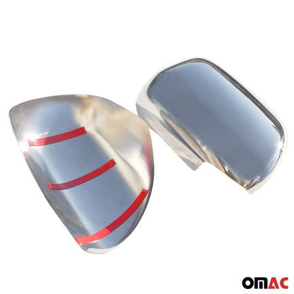 2003-2009 Toyota 4Runner Side Mirror Cover Caps Stainless Steel Silver 2 Pcs