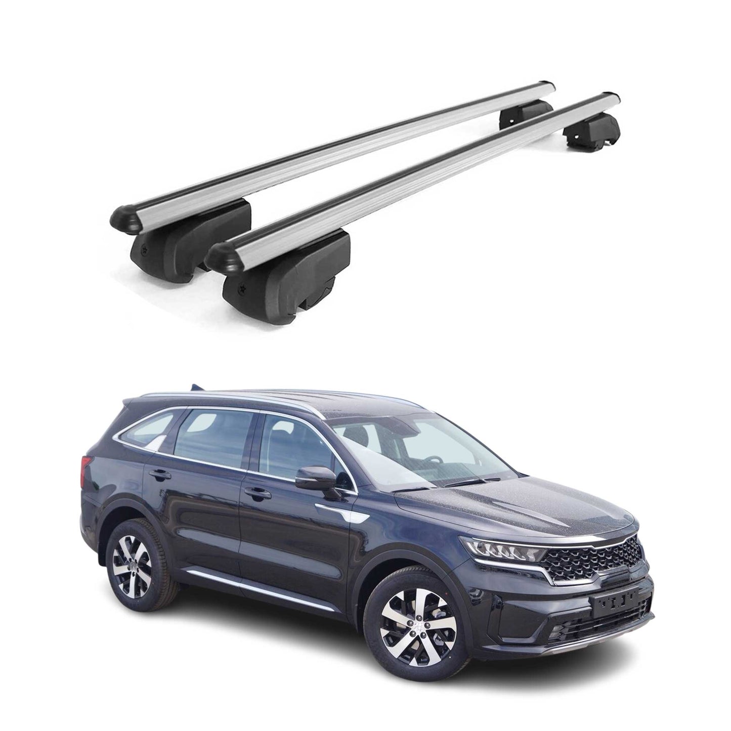 2021-2026 Kia Sorento Roof Rack Cross Bars Silver