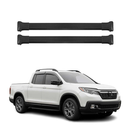 2017-2026 Honda Ridgeline Roof Rack Cross Bars Luggage Carrier Alu Black 2Pcs