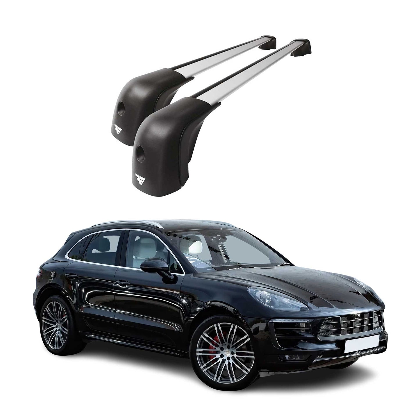 2015-2026 Porsche Macan 1.gen Roof Racks Cross Bars Silver