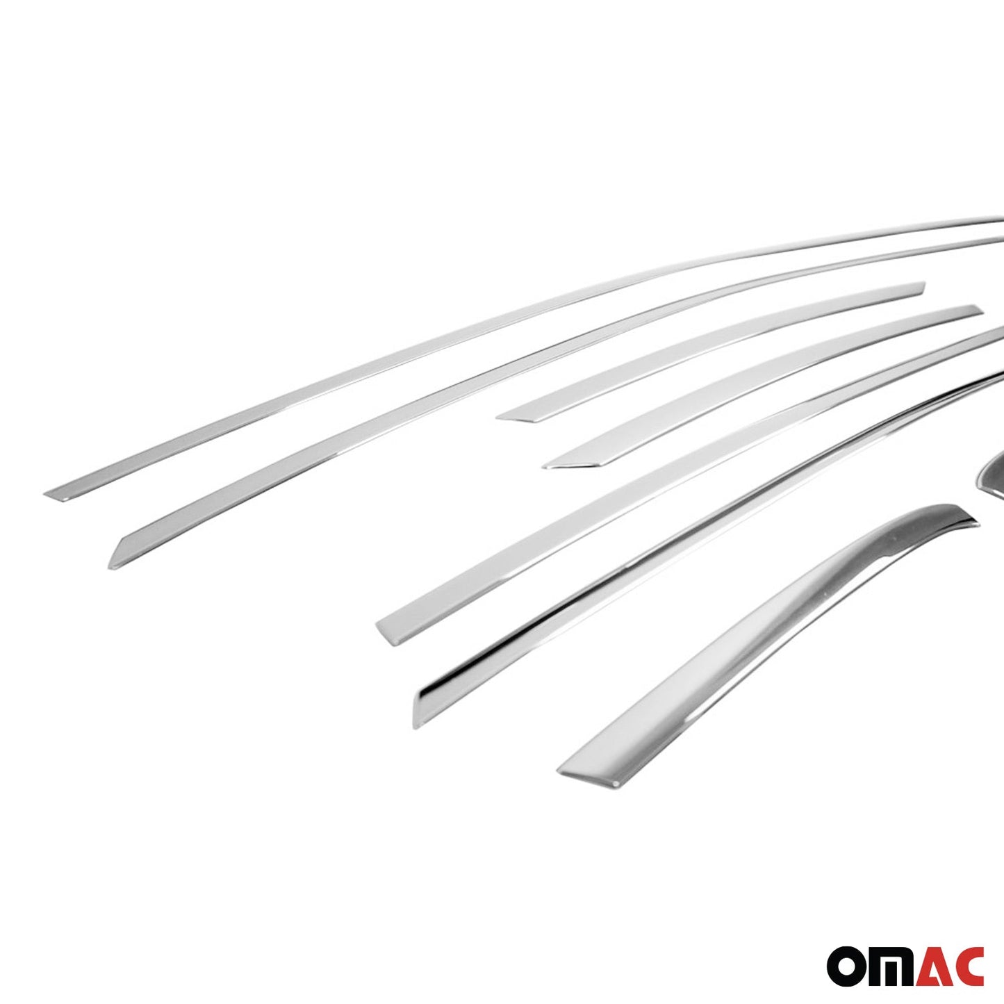 Window Molding Trim Set Streamer for Ford Fiesta 2011-2019 Stainless Steel 16Pcs