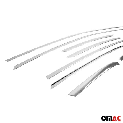 Window Molding Trim Set Streamer for Ford Fiesta 2011-2019 Stainless Steel 16Pcs