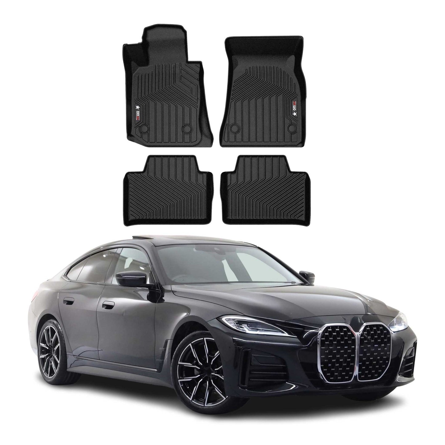 2022-2026 BMW 4 Series G26 Gran Coupe Premium Floor Mats Liners First and Second Row Set