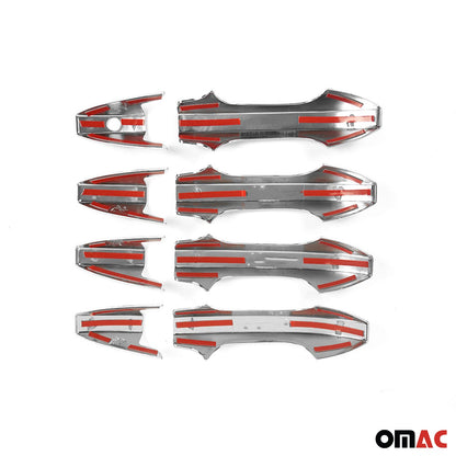 2007-2011 Honda CR-V Car Door Handle Cover Protector Silver Chrome 8 Pcs