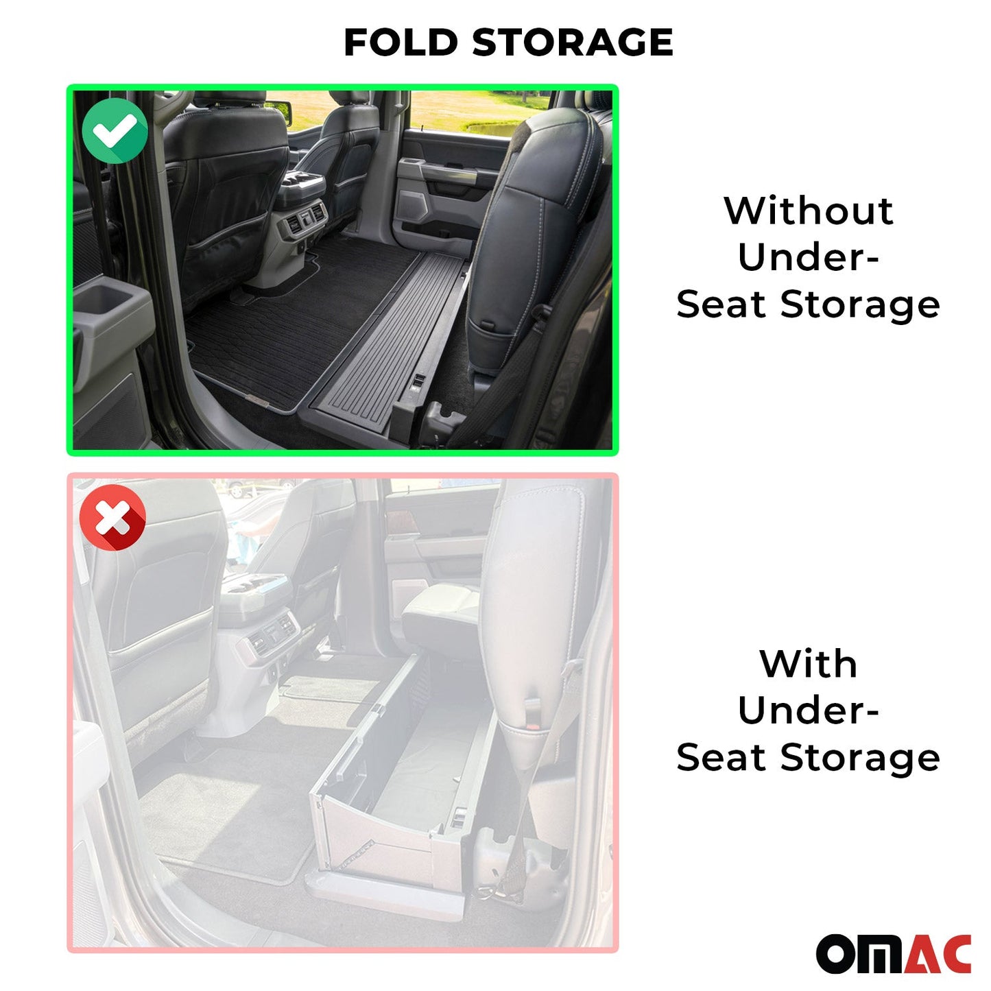 2015-2020 Ford F-150 SuperCrew Premium Floor Mats Liners First and Second Row Set Black
