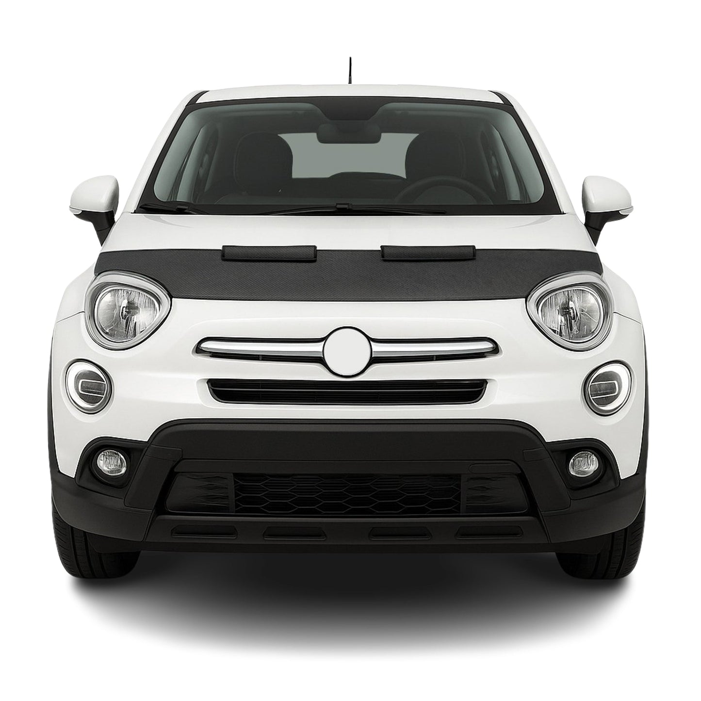 2016-2023 Fiat 500X Car Bonnet Mask Hood Bra Carbon Black 1 Pc