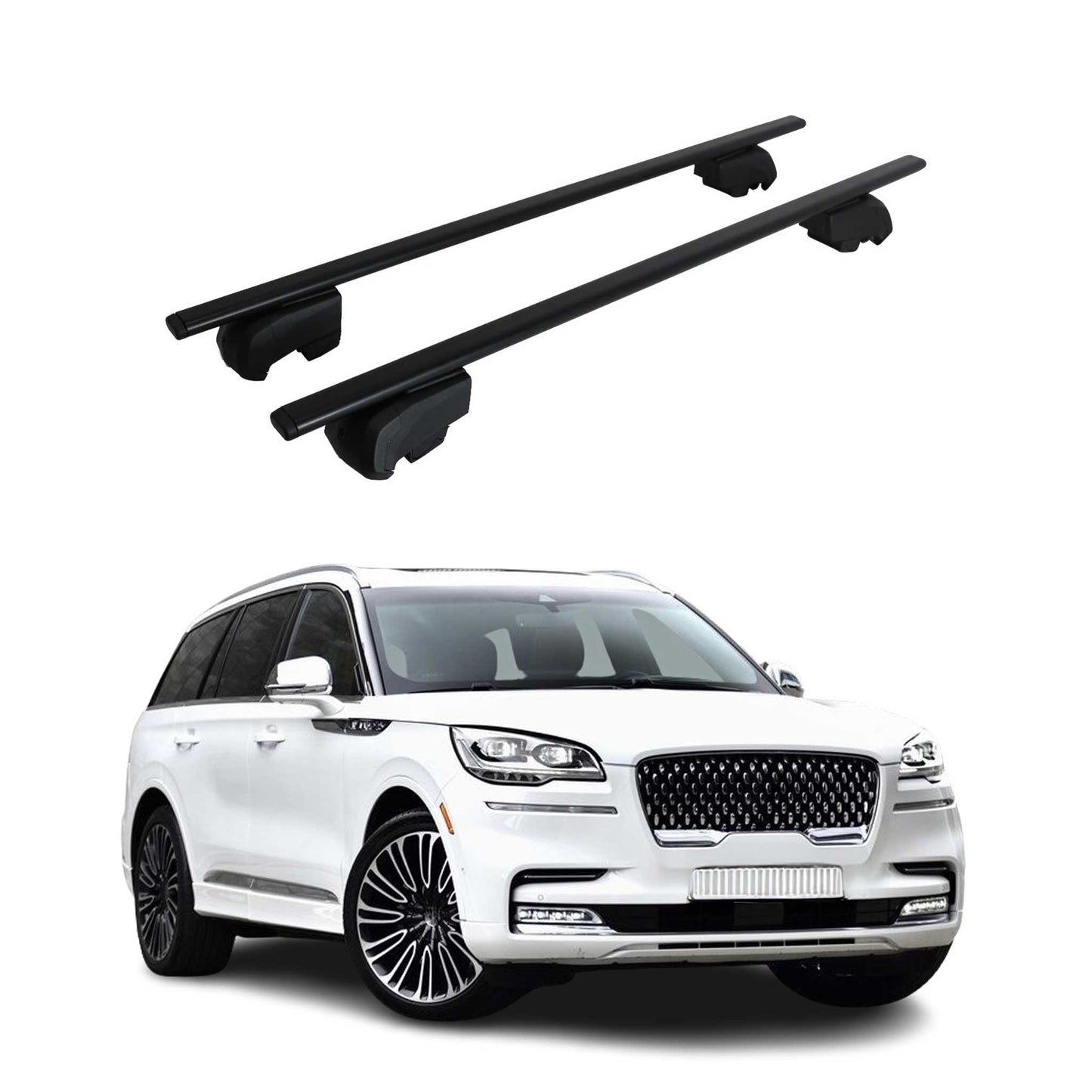 2020-2026 Lincoln Aviator Roof Rack Cross Bars Black
