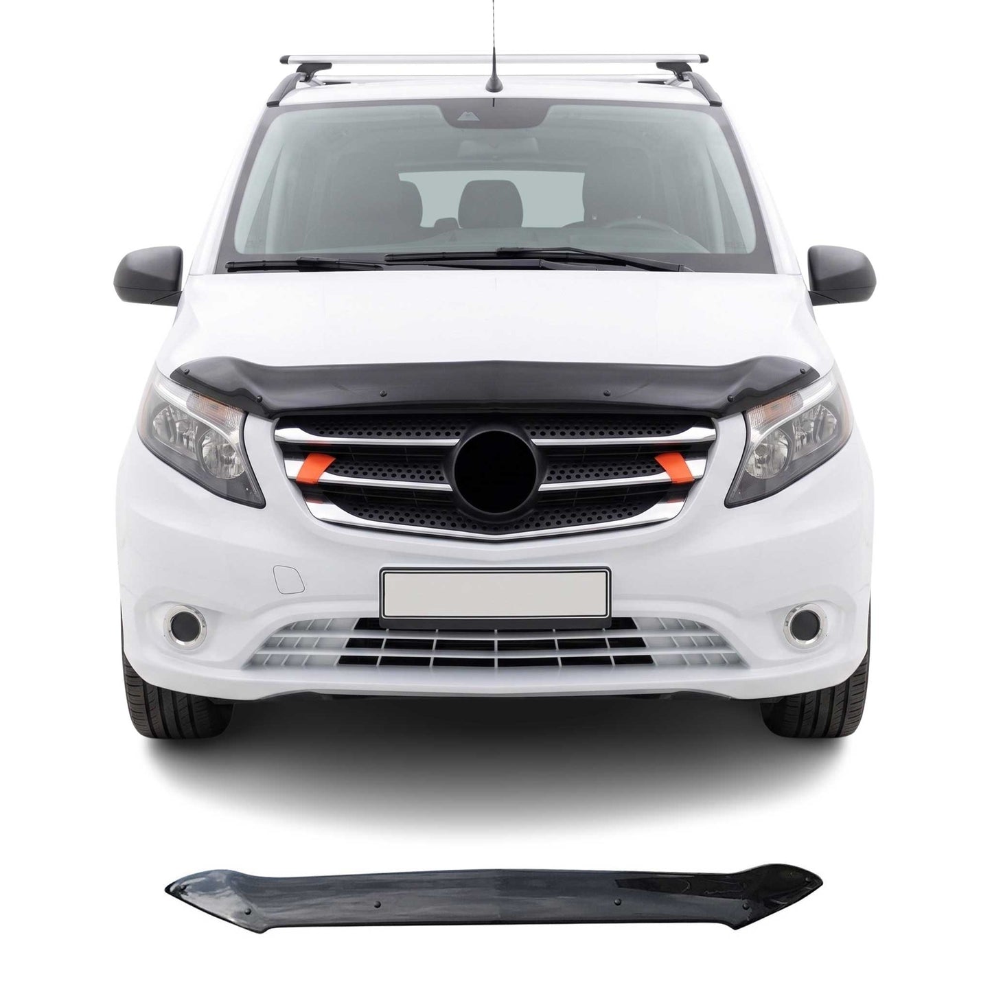 2016-2024 Mercedes Metris Front Bug Shield Hood Deflector 1 Pc Smoke