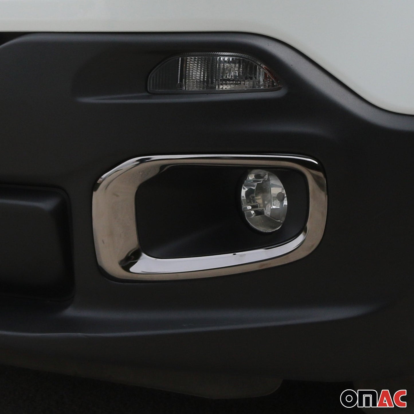 2015-2018 Jeep Renegade Fog Light Lamp Bezel Cover Steel Dark 2 Pcs