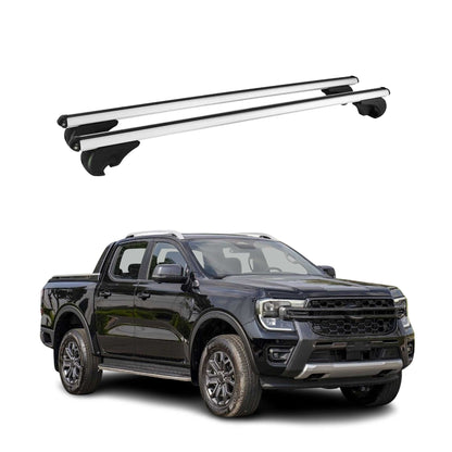 2024-2026 Ford Ranger Roof Rack Cross Bars Aluminium Silver 2Pcs