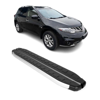 2009-2014 Nissan Murano Running Boards Side Steps Silver & Black
