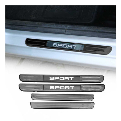 Mitsubishi Door Sill Scuff Plate Illuminated Sport Stainless Steel Dark 4 Pcs