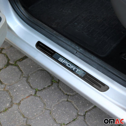 Mitsubishi Door Sill Scuff Plate Illuminated Sport Stainless Steel Dark 4 Pcs
