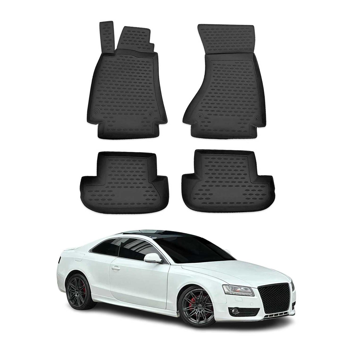 2009-2016 Audi A5 Cabrio Coupe Floor Mats Liners Full Set All Weather Black