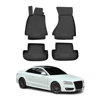 2009-2016 Audi A5 Cabrio Coupe Floor Mats Liners Full Set All Weather Black