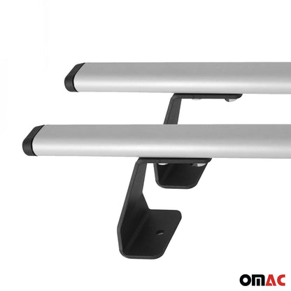2020-2026 VW Caddy Roof Rack Cross Bars Steel Silver 2Pcs