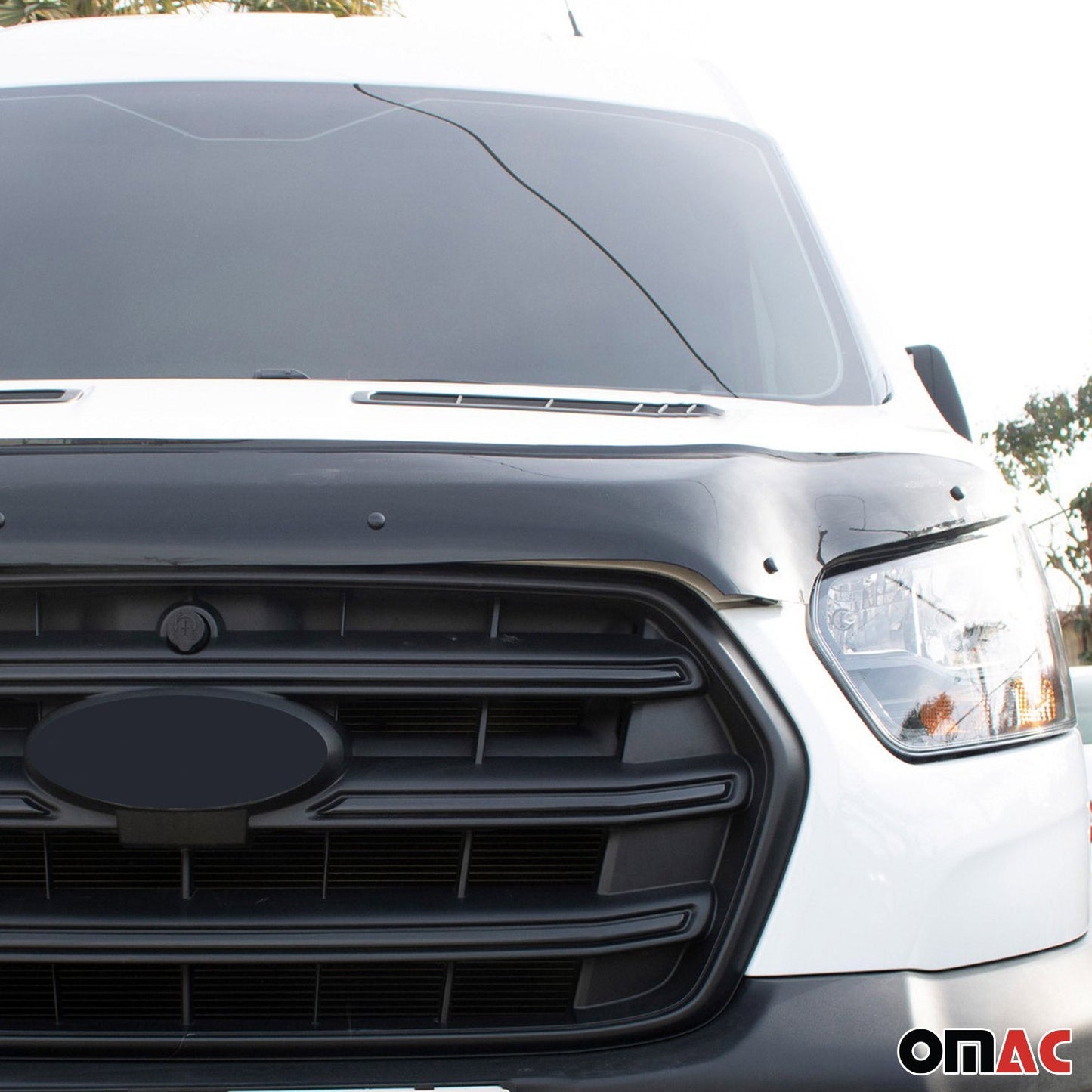 2021-2026 Ford Transit Front Bug Shield Hood Deflector 1 Pc Smoke