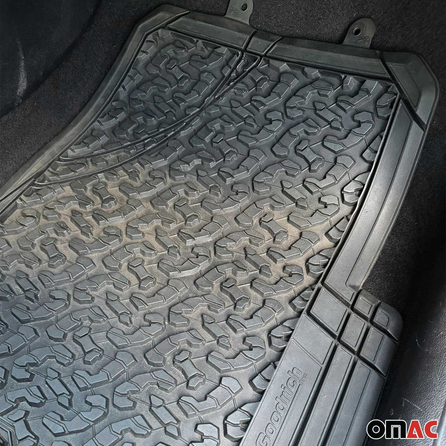 Universal Trim fit Floor Mats for Ford Trucks All Season Rubber 2 Pcs