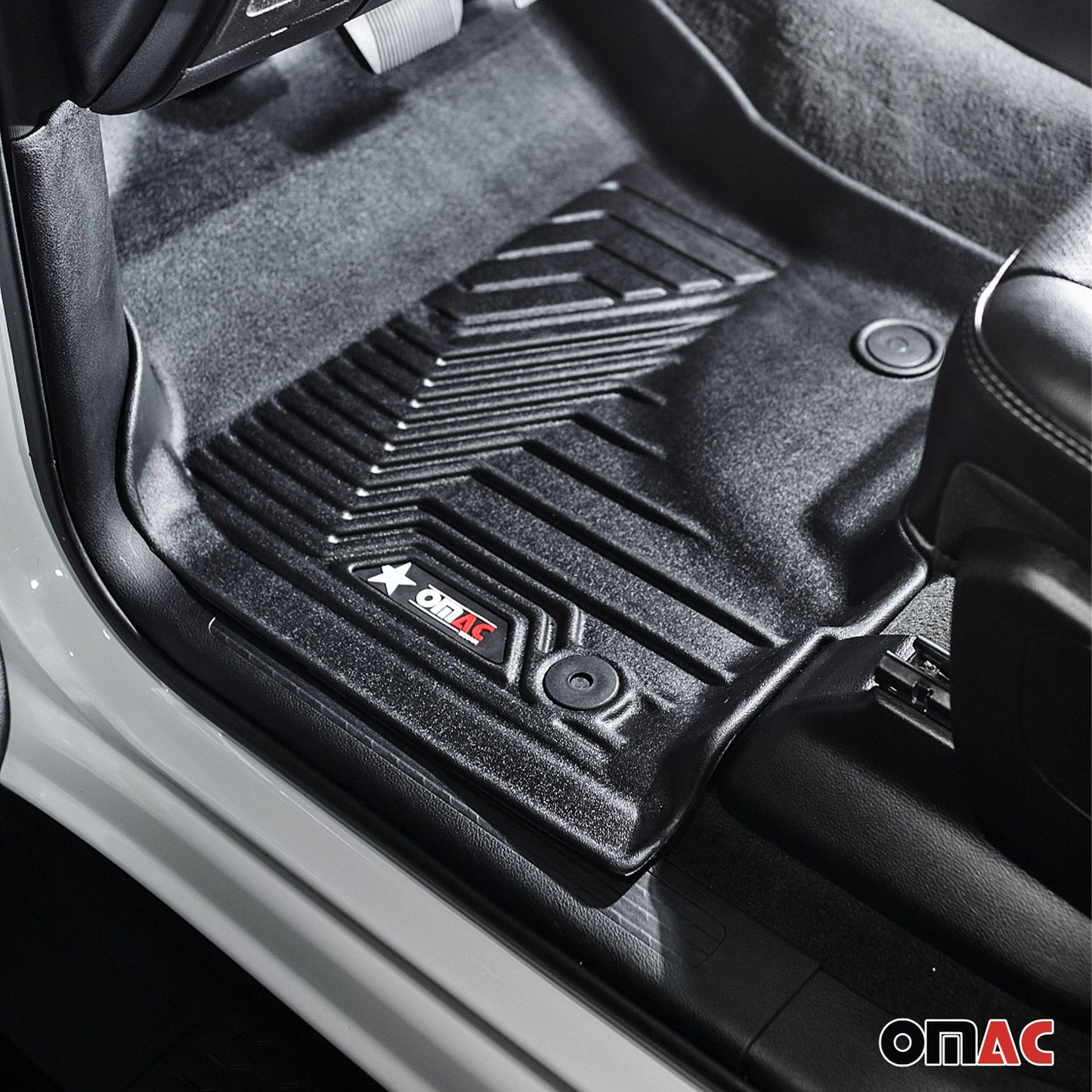 2018-2026 Volvo XC60 Premium Floor Mats Liners First and Second Row Set Black