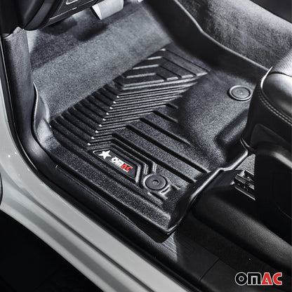 2018-2026 Volvo XC60 Premium Floor Mats Liners First and Second Row Set Black