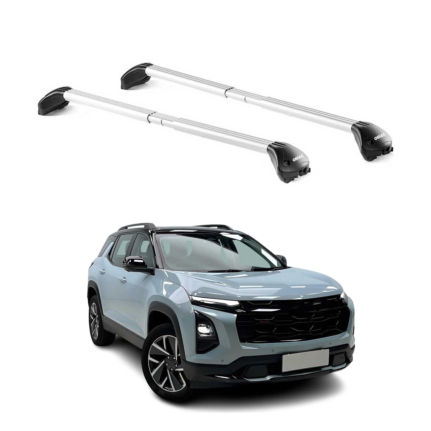 2025-2026 Chevrolet Equinox Roof Rack Cross Bars Luggage Carrier Alu Silver