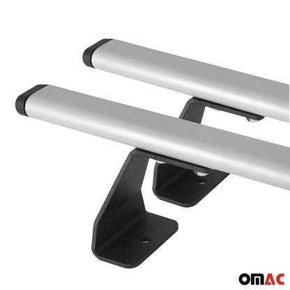 2020-2026 VW Caddy Roof Rack Cross Bars Steel Silver 2Pcs