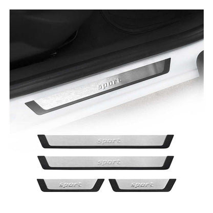 Jeep Cherokee Door Sill Scuff Plate Scratch Protector Sport Brushed Stainless Steel 4Pcs