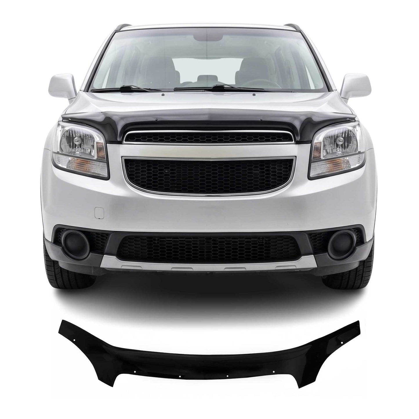 2012-2014 Chevrolet Orlando Front Bug Shield Hood Deflector 1 Pc Smoke