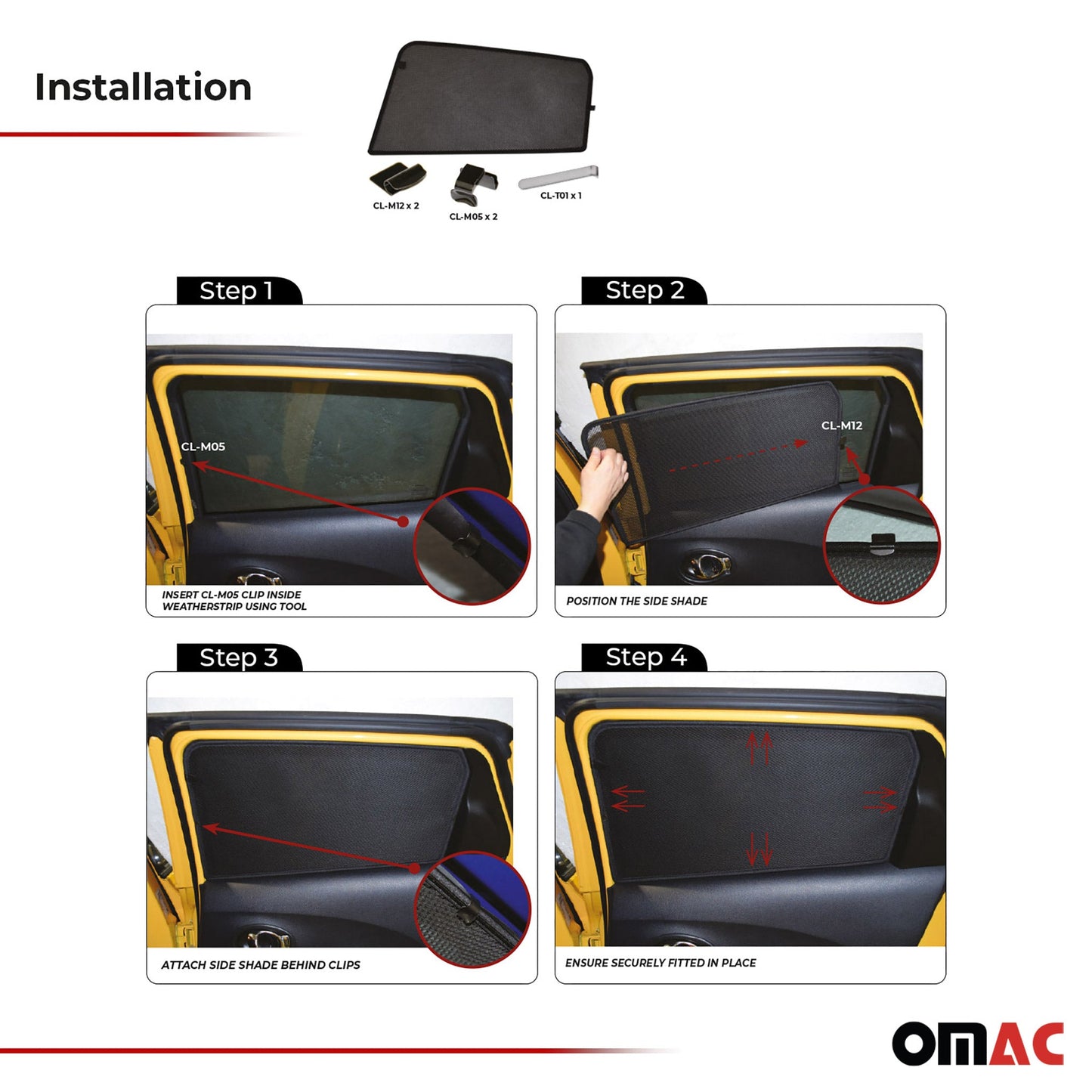 2011-2017 Nissan Juke Side Rear Window Curtain Mesh Black 2Pcs