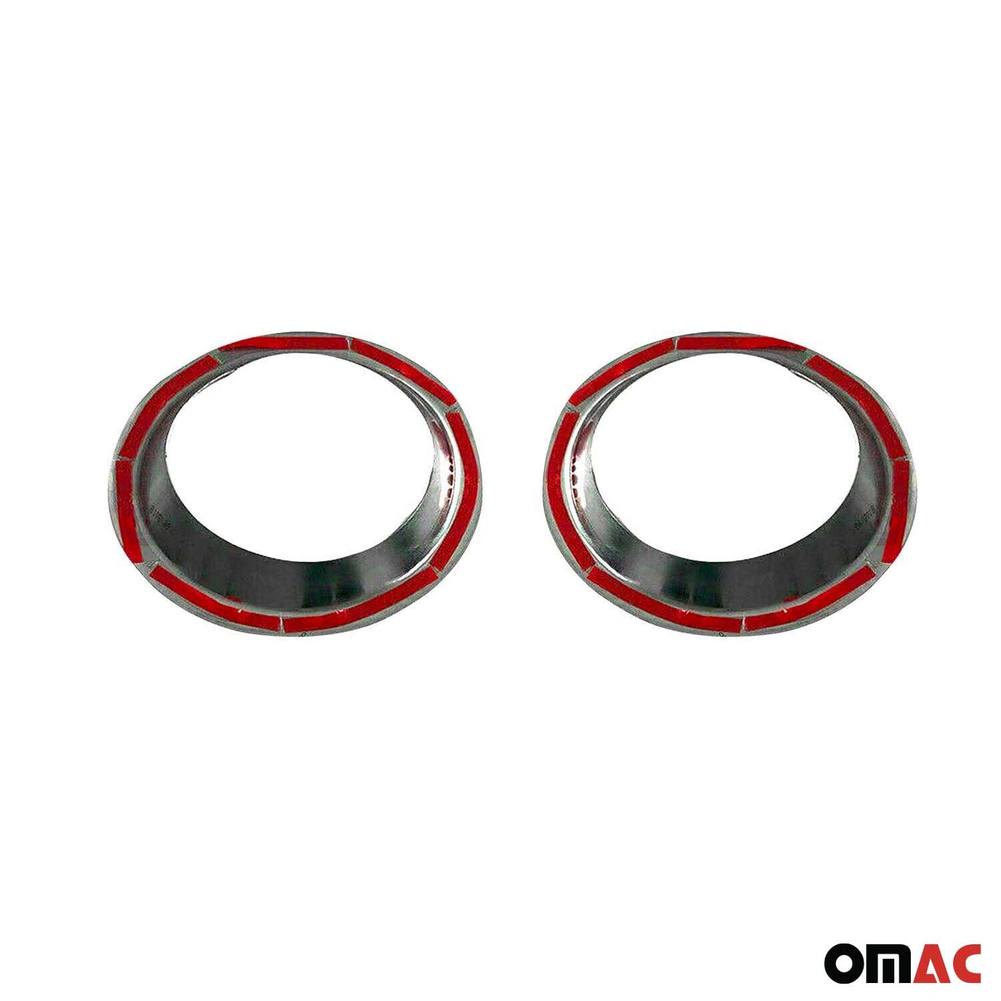 2009-2011 Kia Soul Pre-FL Fog Light Lamp Bezel Cover Stainless Steel Silver 2 Pcs