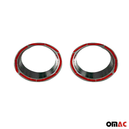 2009-2011 Kia Soul Pre-FL Fog Light Lamp Bezel Cover Stainless Steel Silver 2 Pcs