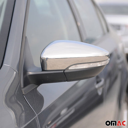 2012-2019 VW Beetle Side Mirror Cover Caps Stainless Steel Silver 2 Pcs