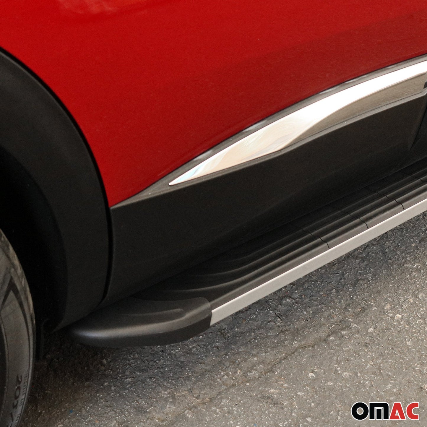 2016-2021 Mazda CX-3 Running Boards Side Steps Silver & Black