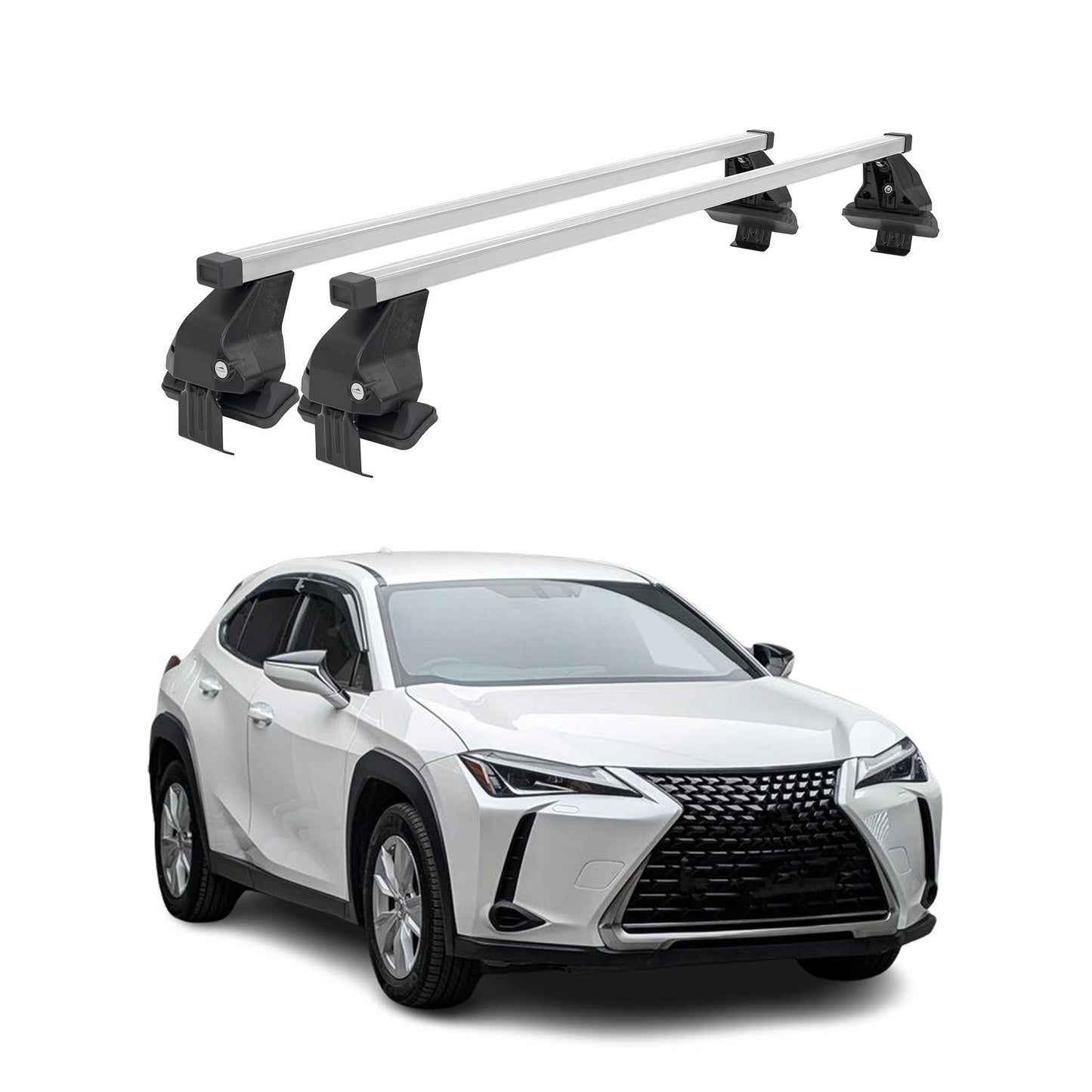 2019-2026 Lexus UX200 UX250h Roof Rack Cross Bars Silver