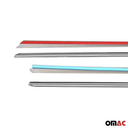 2011-2018 VW Jetta A6 Window Molding Trim Streamer Stainless Steel Silver 6 Pcs